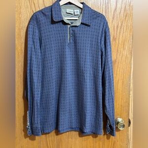 L.L. Bean men’s long sleeve sz large‎ tall shirt grey blue